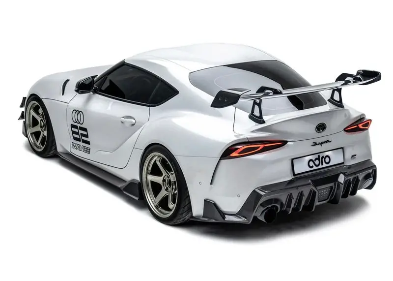 Adro Toyota Gr Supra A90 Carbon Fiber At-R2 Taller Swan Neck Wing 1