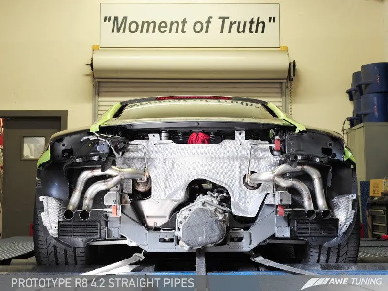 Awe Straight Pipe Exhaust For Audi R8 4.2L 1