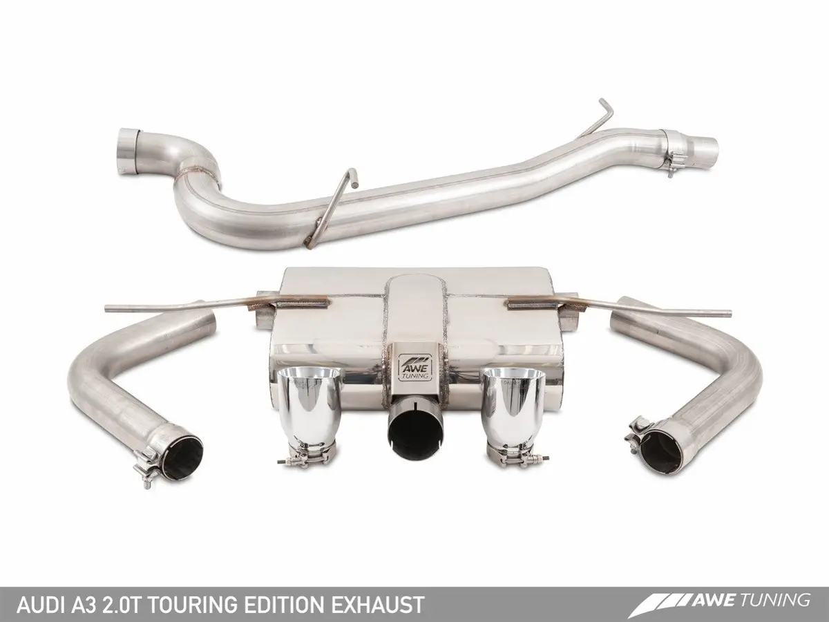 Awe Touring Edition Exhaust For Audi 8V A3 2.0T - Dual Outlet 1