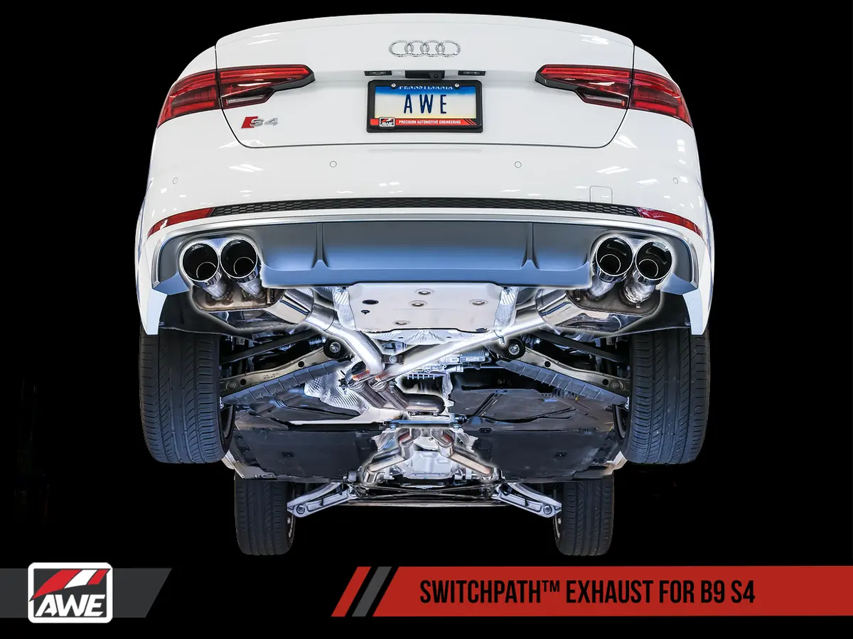 Awe Touring Edition Exhaust For Audi B9 S4 - Non-Resonated 1
