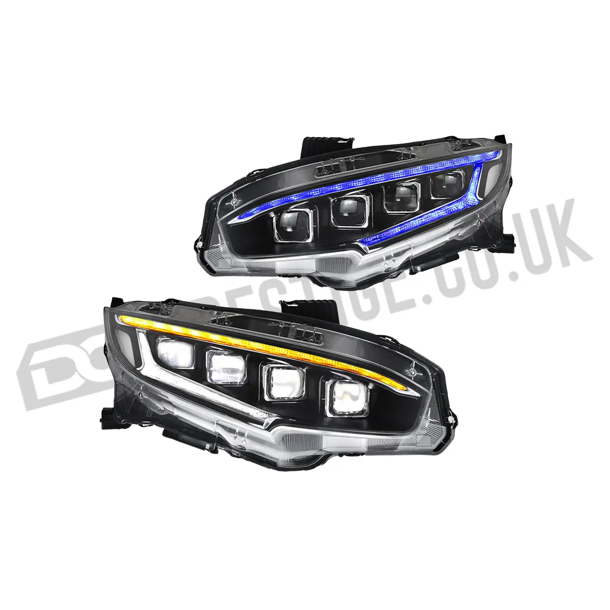 2016-2021 Honda Civic Led Front Headlights [Sedan, Hatchback, Coupe] 2