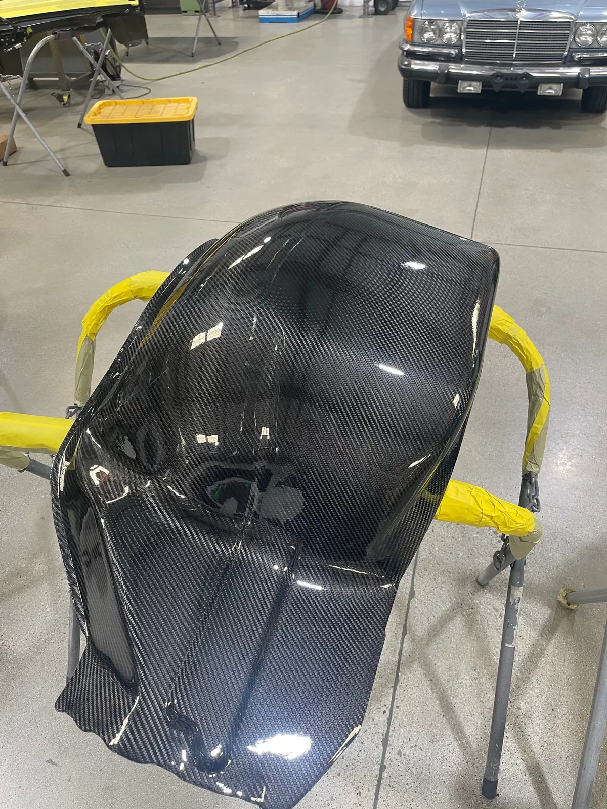 1968-72 Chevelle Wheel Tub Inner Fenders Carbon Fiber 1