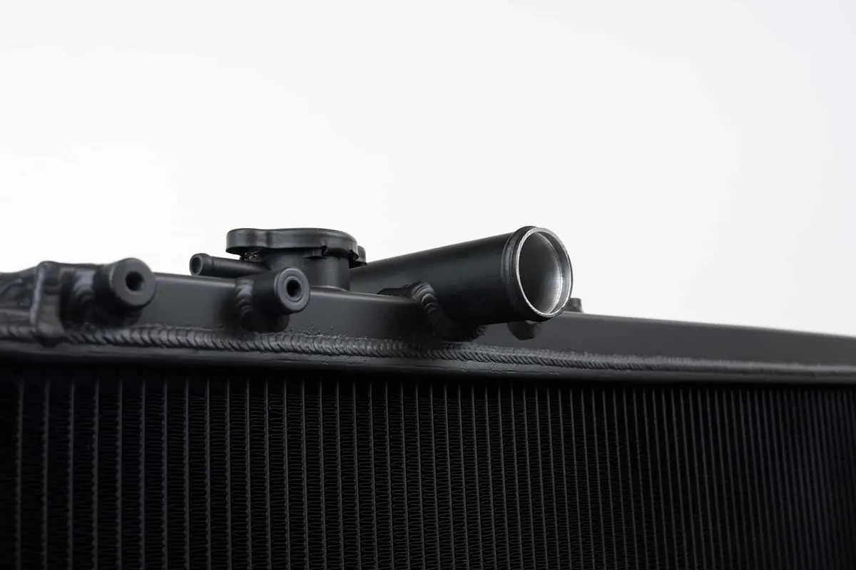 93-98 Toyota A80 Supra (Na/Tt) High-Performance All-Aluminum Radiator - Black 2