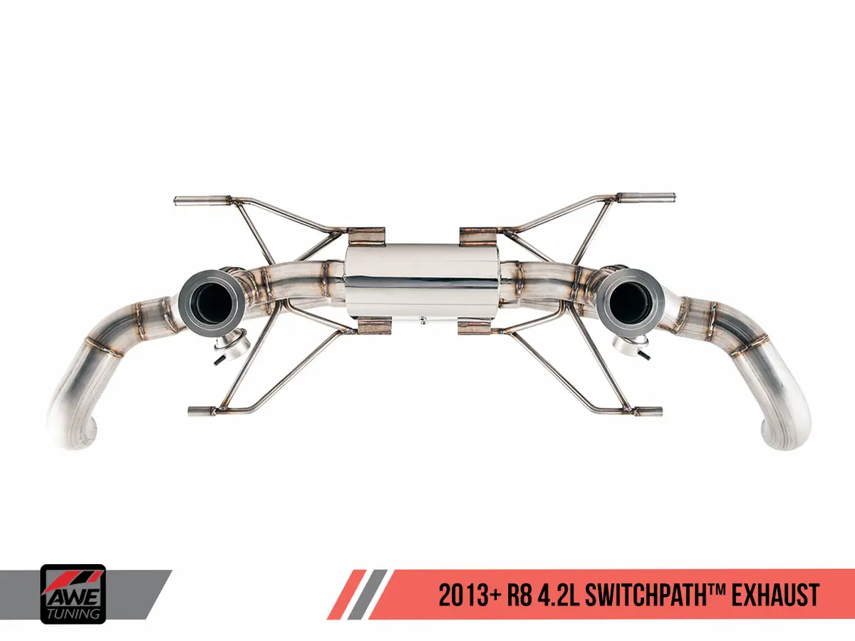 Awe Straight Pipe Exhaust Audi R8 4.2L (2014-15) 1