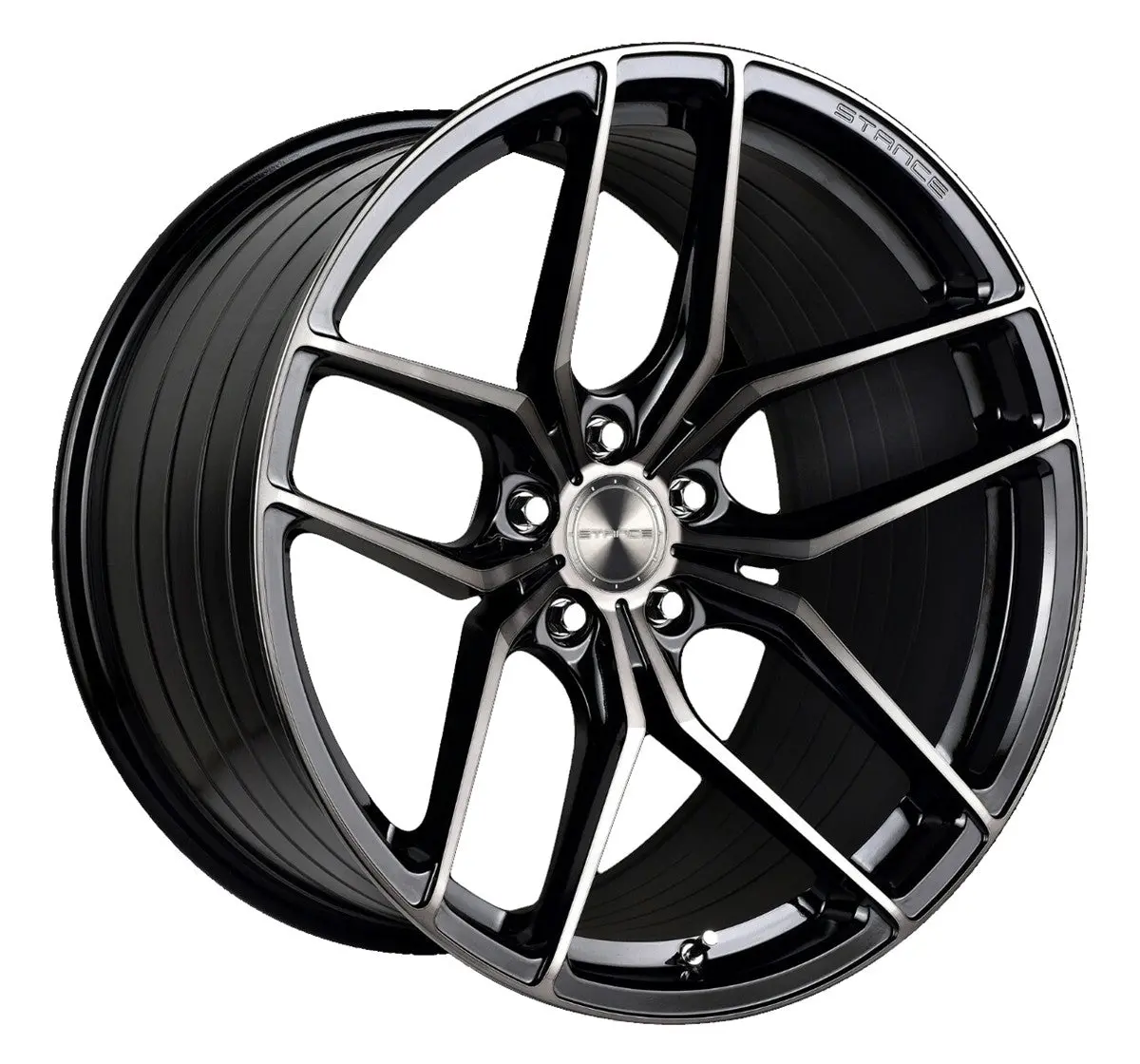 19” Stance Sf03 Gloss Black Tinted Face Concave Wheels - Set Of 4 1