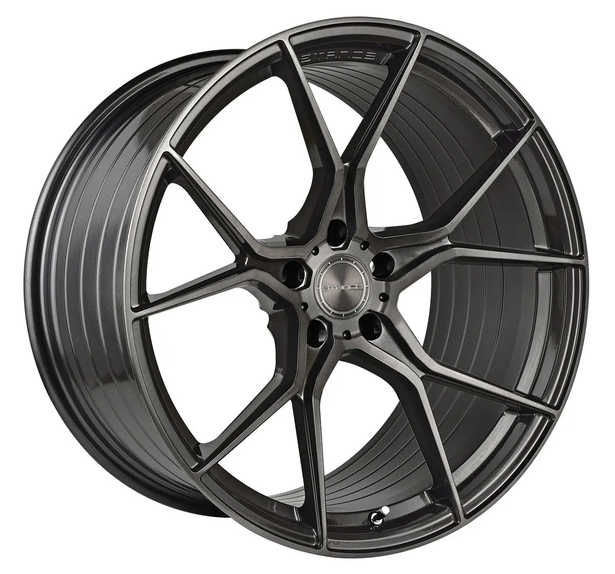 19” Stance Sf07 Brushed Dual Gunmetal Concave Wheels - Set Of 4 1