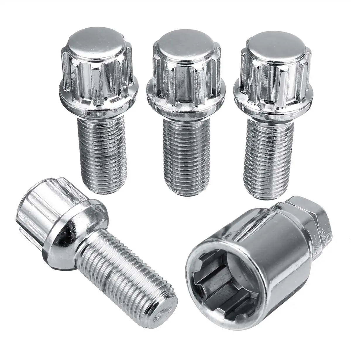 Bimecc Radius Locking Wheel Bolts Set 14X1.50 (Chrome) 1