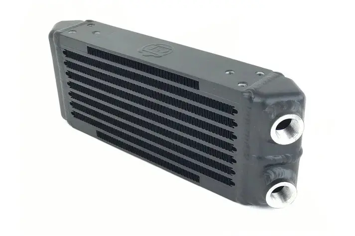 Universal Dual-Pass Oil Cooler - M22 X 1.5 Connections - 13L X 4.75H X 2.16W 2