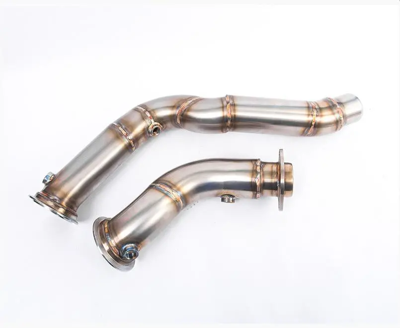 Agency Power Bmw M4 F82/F83 High Flow Catless Stainless Steel Down Pipes 1