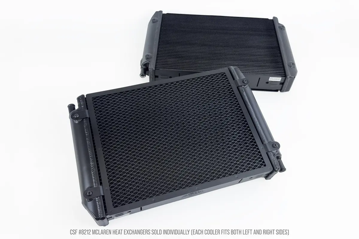 Csf High-Performance Turbocharger Heat Exchanger Models For The Mclaren Mp4-12C, 650S/675Lt, 570S/570Gt/600Lt, 720S/765Lt, 750S, And Gt/Gts 2