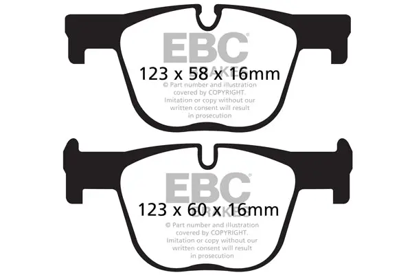 Ebc Bluestuff Rear Brake Pads For Bmw F30/F32 Bmw 335I, 340I, 435I & 440I (330Mm Discs) Dp52131ndx 1