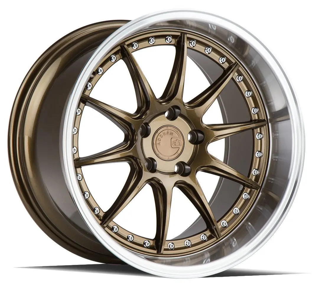 Aodhan Ds07 19X9.5+22 / 5X114.3 Bronze With Machined Lip 1