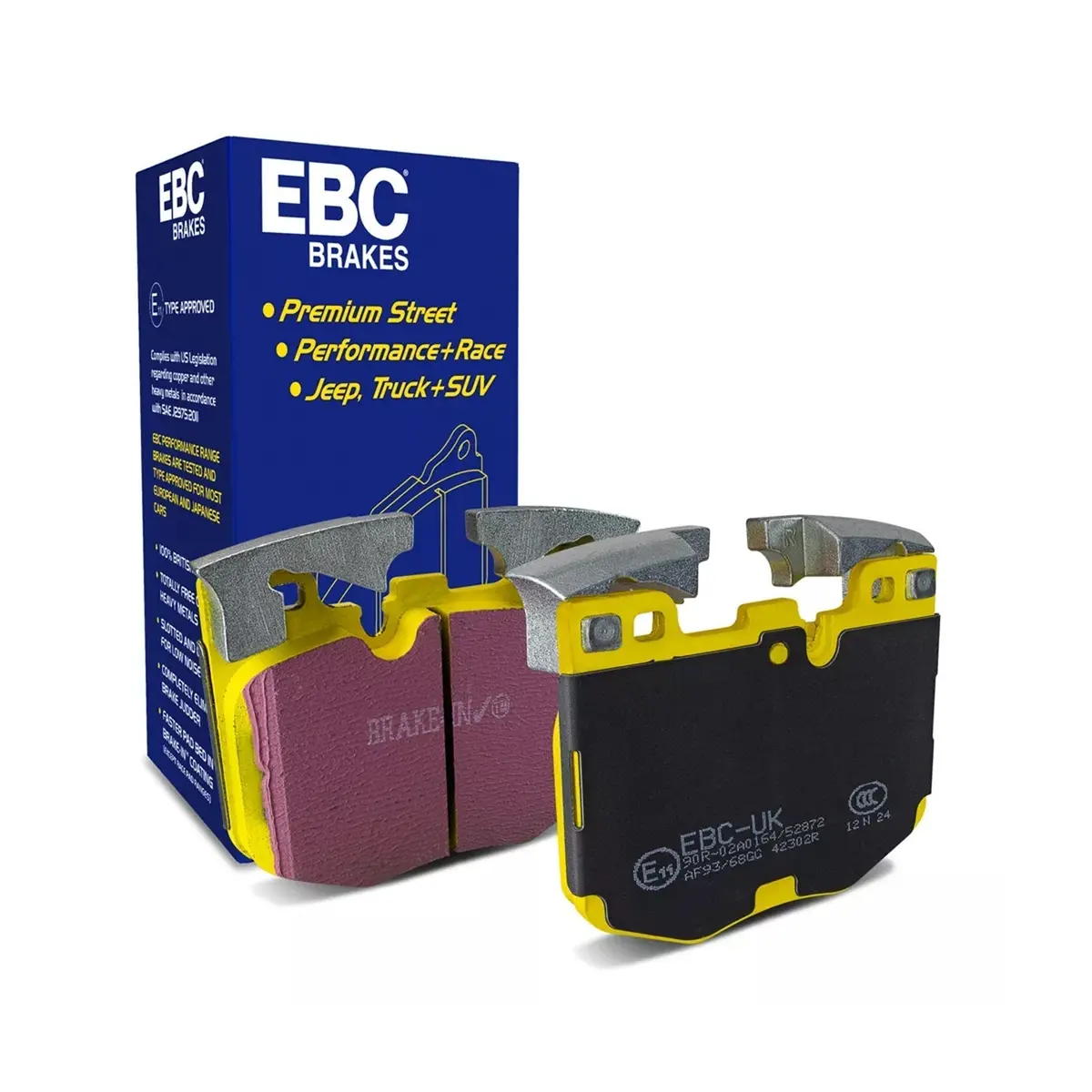 Ebc Yellowstuff Front Brake Pads For Bmw G20 M340i, G22 M440i, G42 M240i, Toyota Gr Supra & More (4000 Series Sport Set Dp42302r) 1