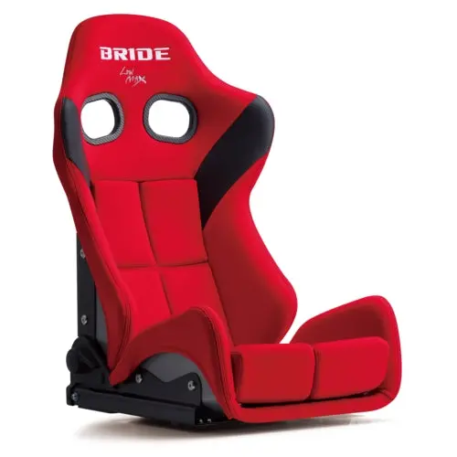 Bride Giasiii Recliner Seat - Red Carbon Shell / Frp Silver Shell 1