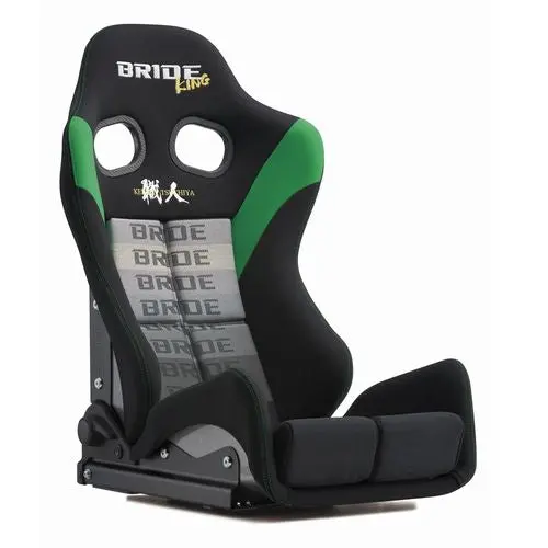 Bride Stradia King Recliner Seat - Black&Green Carbon Shell / Frp Silver Shell 1
