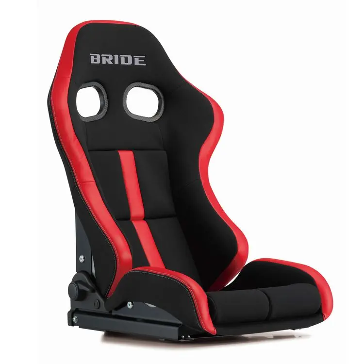 Bride Stradia Iii Evo-S Reclining Seat - Black & Red / Frp Shell / Low Cushion 1