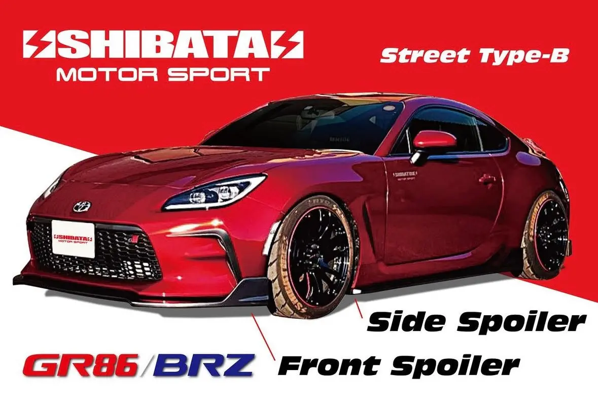 Shibata Motorsports Street Type-B 3Pc Aero Set (Frp) Toyota Gr86 Zn8 / Subaru Brz Zd8 2022+ 1