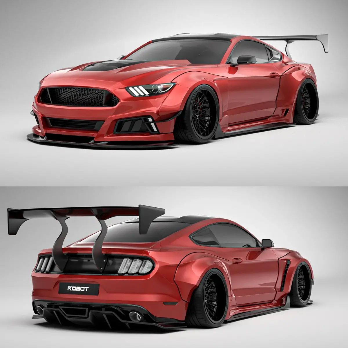 Robot Craftsman "Storm" Widebody Kit For Mustang S550.1 S550.2 2015-2022 1