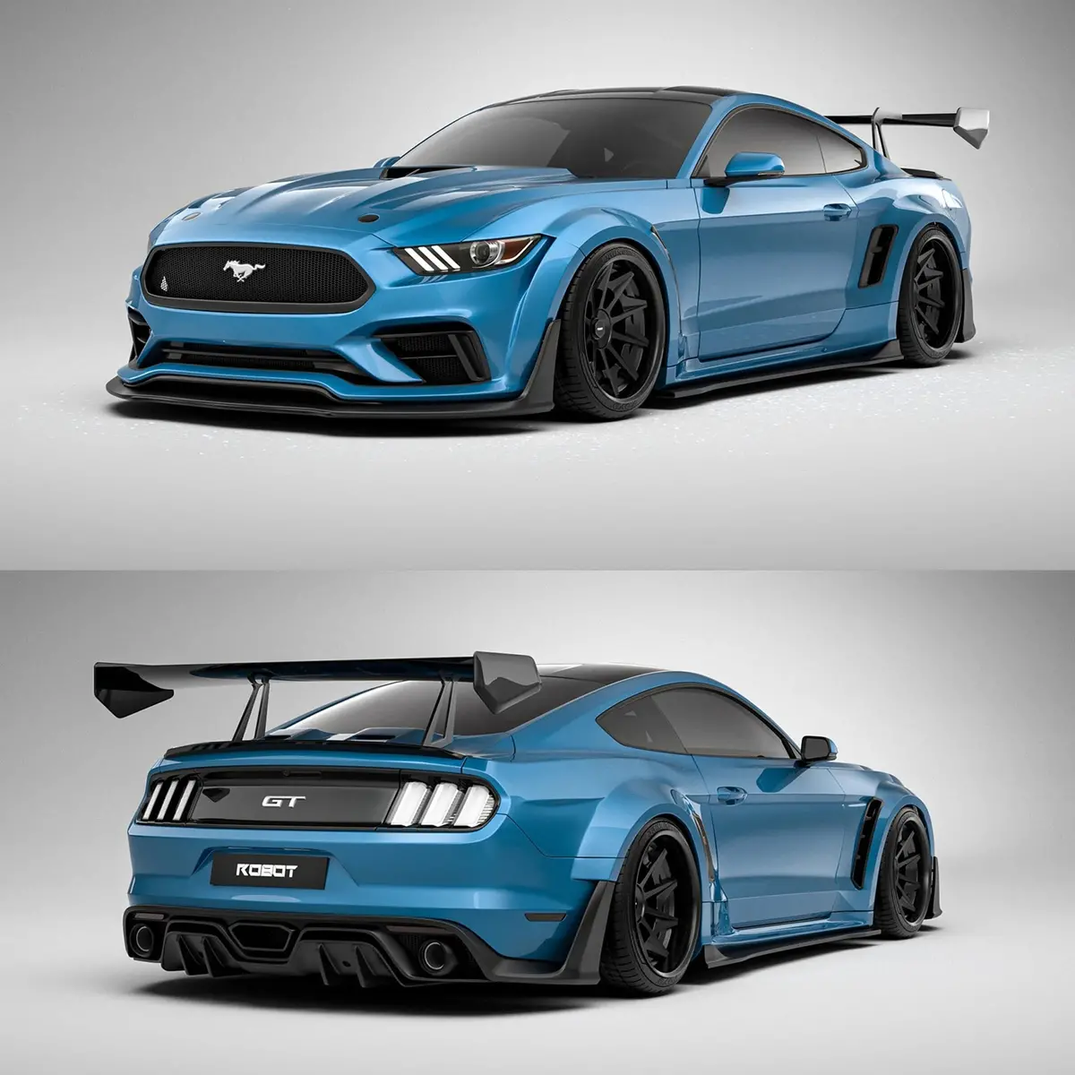 Robot Craftsman "Cavalier" Widebody Kit For Mustang S550.1 2015-2017 1