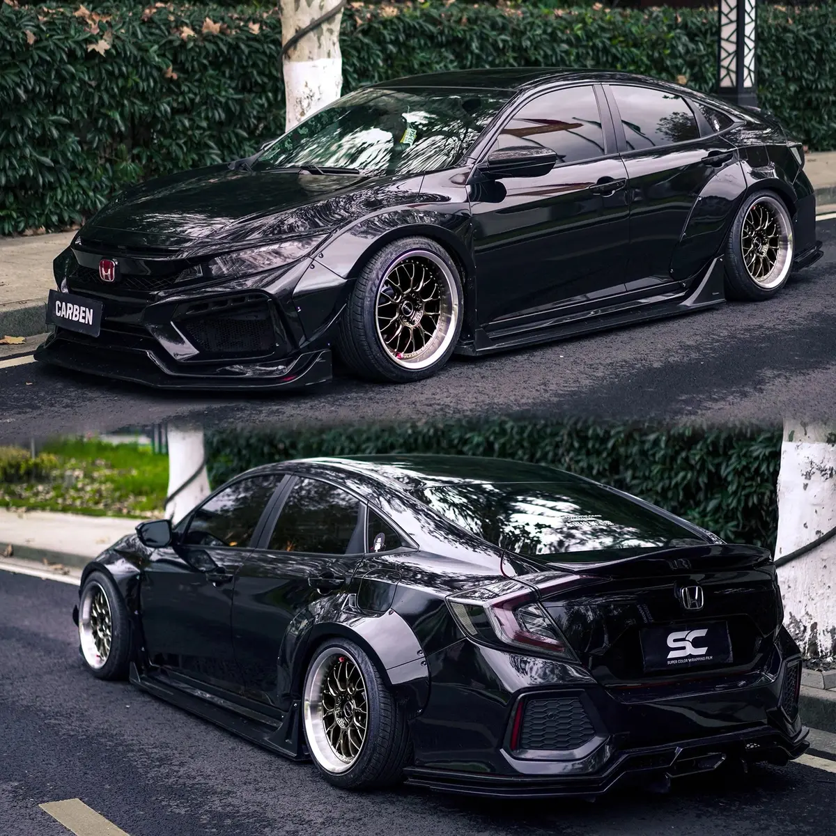 Robot Craftsman Widebody Kit For Honda Civic 10Th Gen Sedan (Carbon) 1