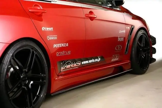 Varis Side Skirt Set Ver.1 For Cz4a Mitsubishi Lancer Evolution X [Vami-131 / Vami-132] 1
