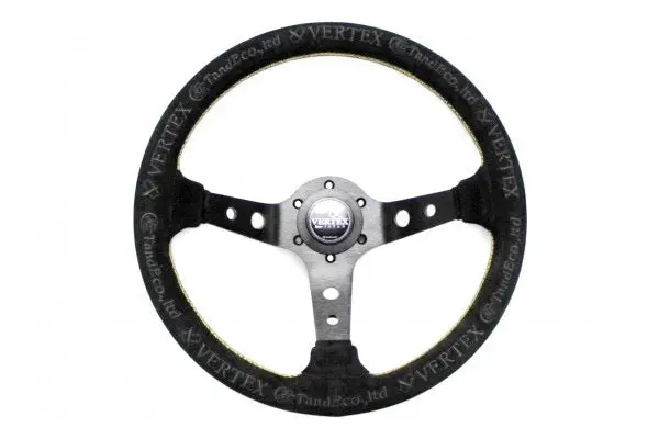 Vertex "King" 330Mm Steering Wheel In Black Suede 1