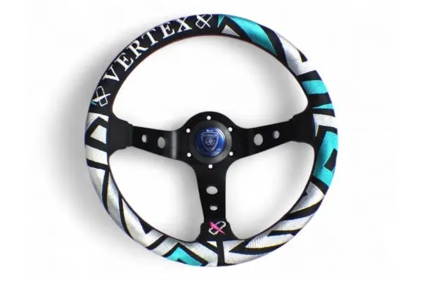 Vertex Labyrinth Steering Wheel-Perforated Leather 330Mm X 90Mm Deep 1