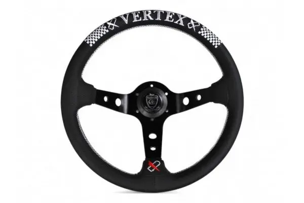 Vertex Checker Steering Wheel-Perforated Leather 330Mm X 90Mm Deep 1