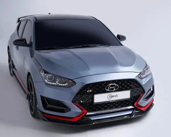 Adro Hyundai Veloster N Carbon Fiber Front Lip V3 (Type B) 1