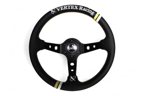 Vertex Racing Steering Wheel-Leather 330Mm X 90Mm Deep 1