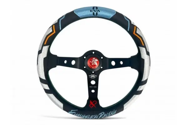 Vertex X Evangelion Racing Steering Wheel Ver.4 Reiayanami Model-Leather 330Mm X 90Mm Deep (Limited Edition W/ Serial Number) 1
