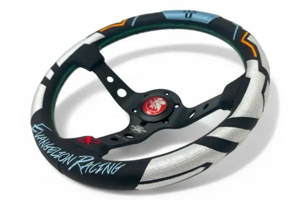 Vertex X Evangelion Racing Steering Wheel Ver.4 Reiayanami Model-Leather 330Mm X 90Mm Deep (Limited Edition W/ Serial Number) 2