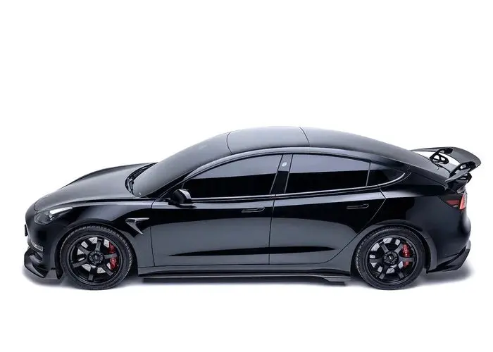 Adro Tesla Model 3 At-S Carbon Fiber Swan Neck Wing 1