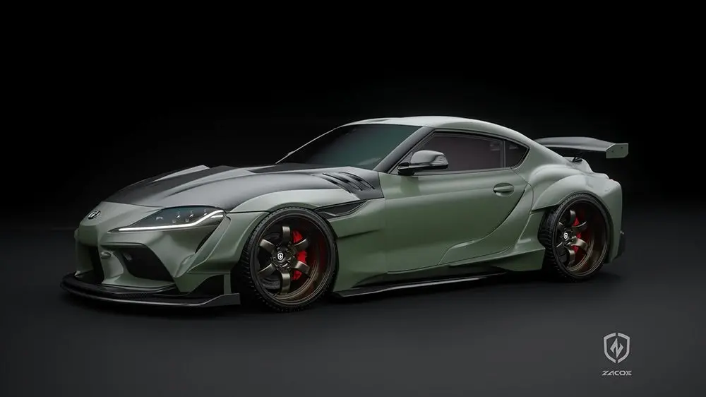 Zacoe Toyota Supra Land Shark Carbon Fiber Wide Body 1