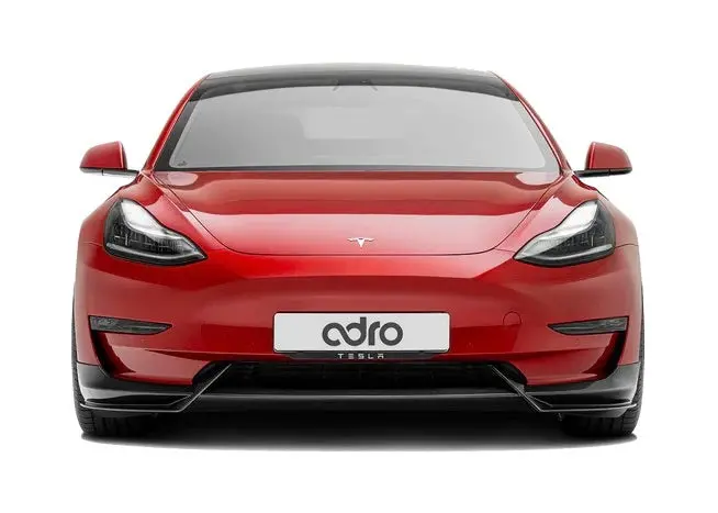 Adro Tesla Model 3 Premium Prepreg Carbon Fiber Front Lip V1 1