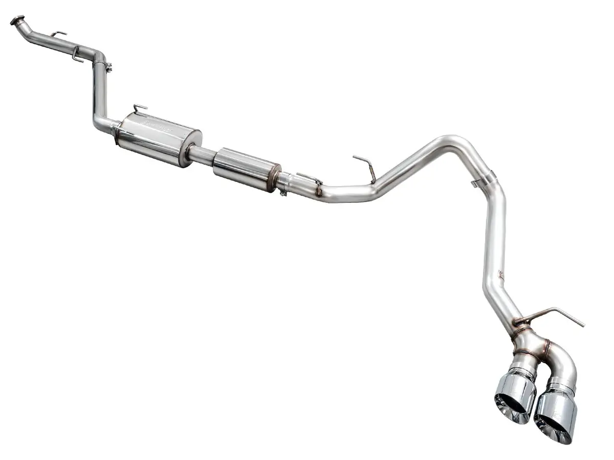 Awe Tuning Ofg Exhaust For 4Th Gen Toyota Tacoma - Dual Chrome Silver Tips 1