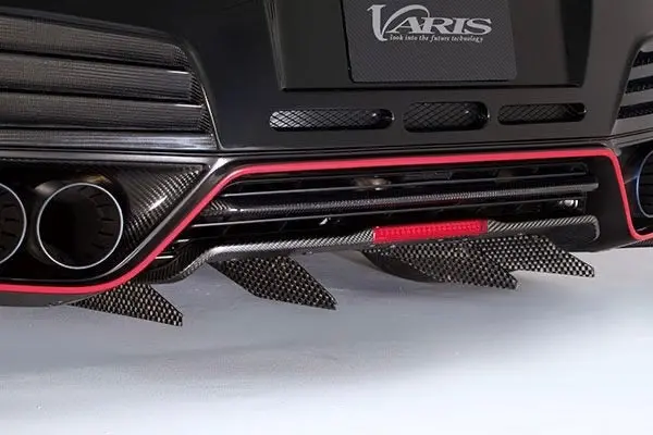 Varis 14' Ver. 4-Pc Vertical Fin Set (For Varis Rear Under Spoiler) For Cba-R35 / Dba-R35 Nissan Gt-R [Vani-125] 1