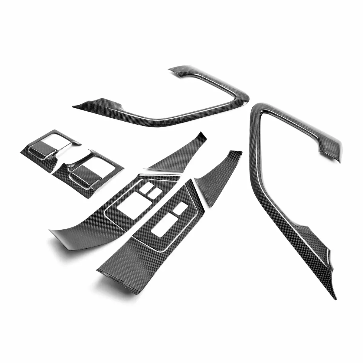 Carbon Fiber Interior Door Trim Set (12 Pcs) For 2009-2016 Nissan Gtr 1
