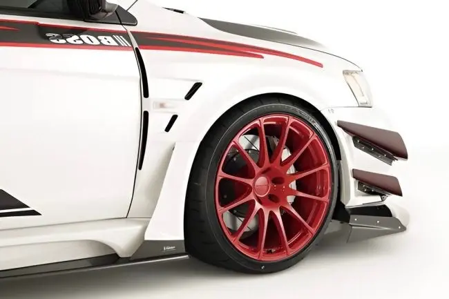 Varis Double Hyper Canard Set For Ver.1 Widebody For 2007-2016 Mitsubishi Evo X Cz4a [Vami-173 / 174] 1