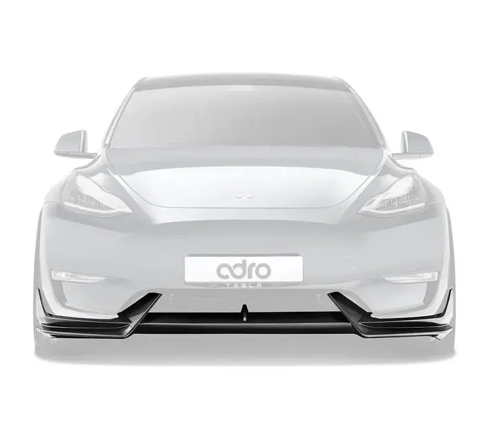 Adro Tesla Model Y Premium Prepreg Carbon Fiber Front Lip V1 1