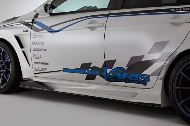 Varis Side Skirt Version 2 W/ Air Shroud Set For Cz4a Mitsubishi Lancer Evolution X [Vami-220 / Vami-221] 1