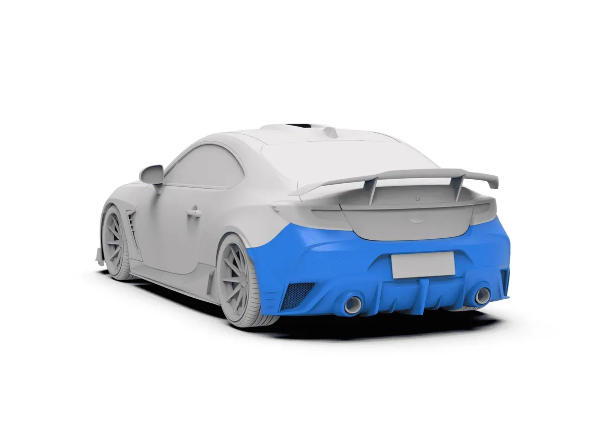Robot Craftsman "Shinning" Narrow Body Rear Bumper & Diffuser For Toyota Gr86 Subaru Brz 1