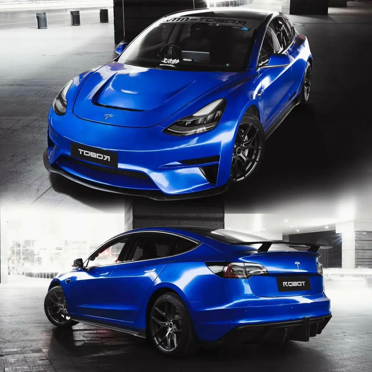 Robot Craftsman "Crypton" Carbon Fiber Full Body Kit For Tesla Model 3 1