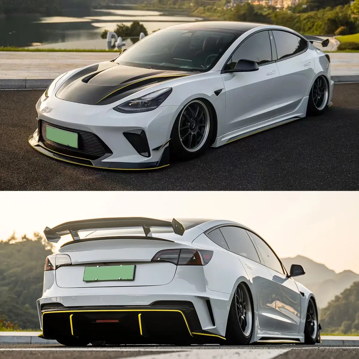Robot Craftsman "Hacker" Narrow Body Full Body Kit For Tesla Model 3 (Carbon) 1
