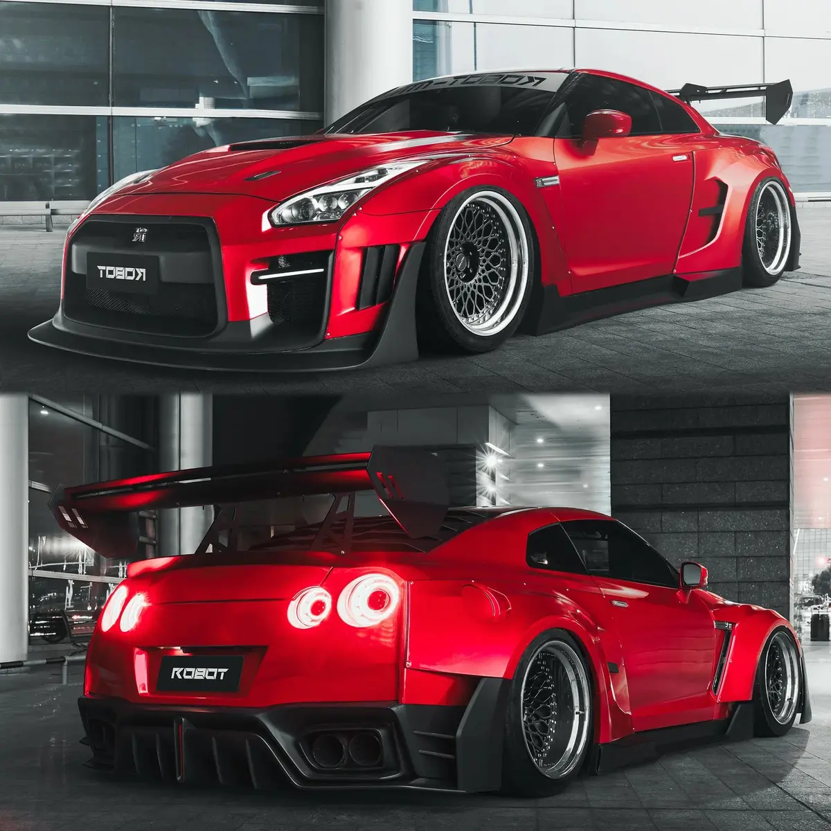 Robot Craftsman "Godzilla" Widebody Full Body Kit For Nissan Gtr R35 2008+ (Frp) 1