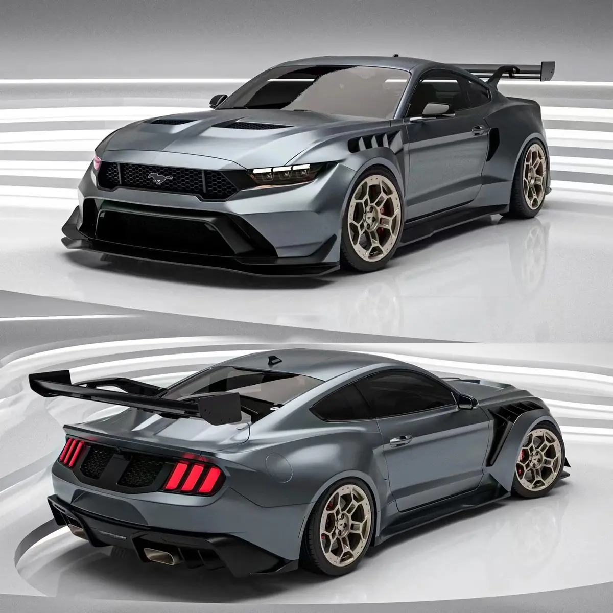 Robot Craftsman "Gtd Style" Widebody Full Kit For Mustang S550.1 S550.2 2015-2023 1