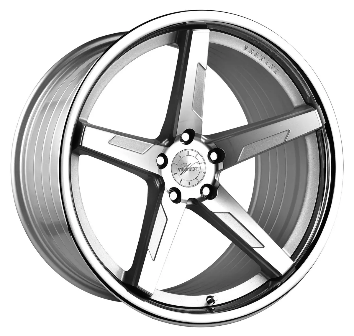 20” Vertini Rfs1.7 Machined Silver Wheels - Set Of 4 1