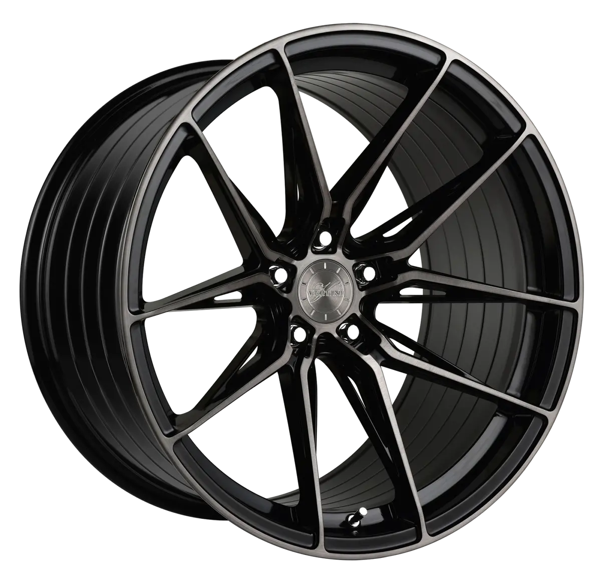 20” Vertini Rfs1.8 Brushed Dual Black Wheels - Set Of 4 1
