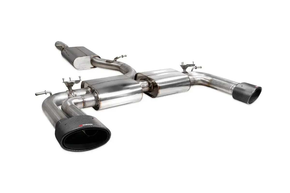 Scorpion Exhausts Resonated Cat/Gpf-Back System & Electronic Valves Valved S3 Saloon 8V 2013 - Sau098cf 1