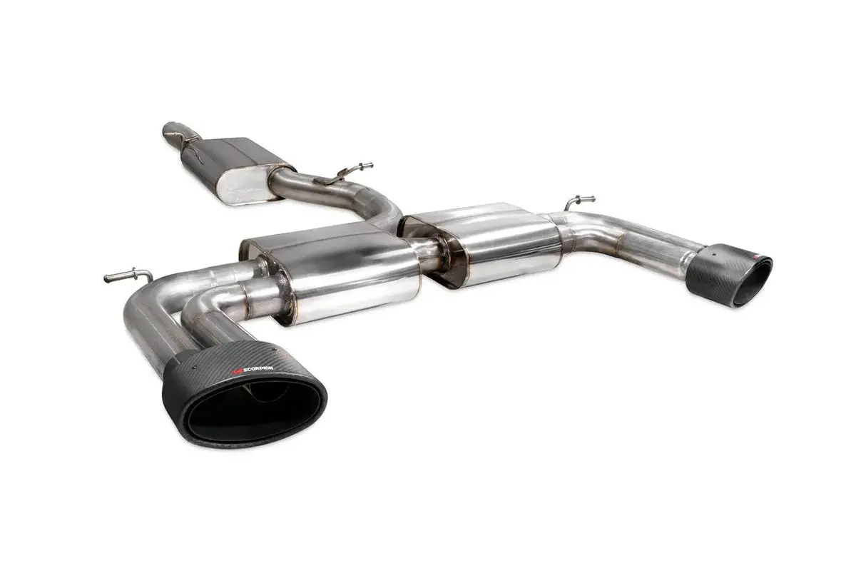 Scorpion Exhausts Resonated Cat/Gpf-Back System Without Valves Non-Valved S3 Saloon 8V 2013 - Sau099cf 1